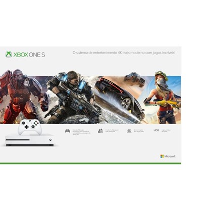 Xbox One S Completo 4K Bivolt + 2 Controles Xbox Wireless+ Sensor Kinect +  10 jogos / Frete Grátis !!