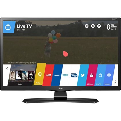 Smart TV LED LG 24" HD 24MT49S-PS Conversor Digital Wi-Fi integrado USB 2 HDMI WebOS 3.5 Screen Share
