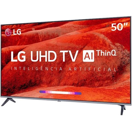 Smart TV LG 50” Ultra HD 4K, HDR Ativo, ThinQ AI Inteligência Artificial, DTS Virtual:X - 50UM751C0SB
