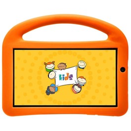 Tablet DL Creative Kids Branco com Tela de 7", 8GB, Câmera, Wi-Fi, Android 7.0, Processador Quad Core de 1.3 Ghz e Capa